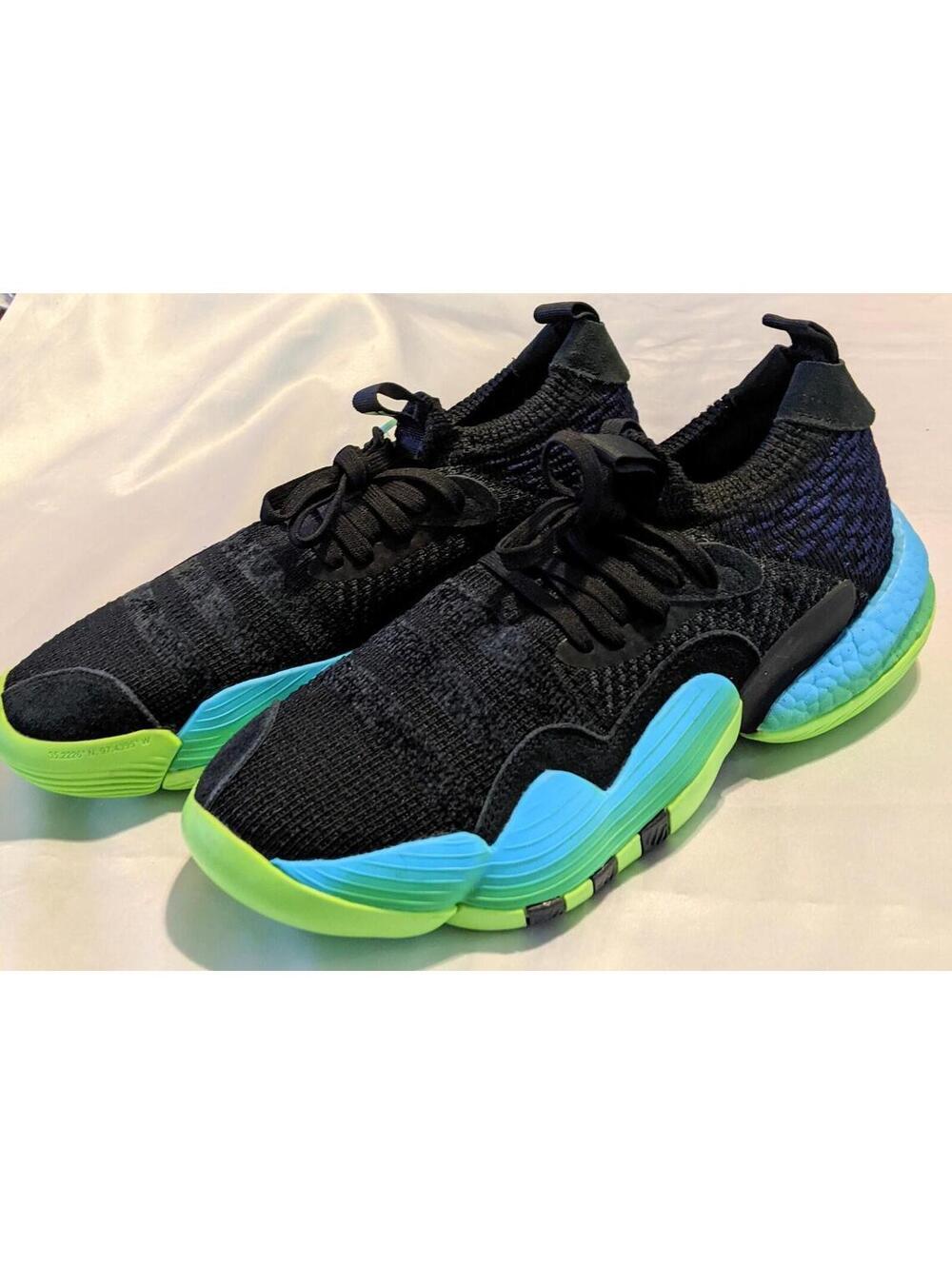 Adidas Trae Young 2 Trae Tlien Black Solar Green Mens 9 Basketball Shoes H06473